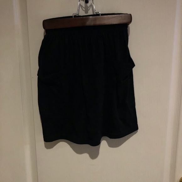 American Apparel Jersey Pocket Skirt in Black - Picture 1 of 4